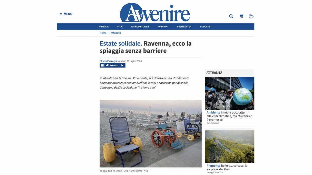 Ravenna, ecco la spiaggia senza barriere [Avvenire]